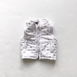 Kensie white heart fleece lined vest VGUC 3-6m